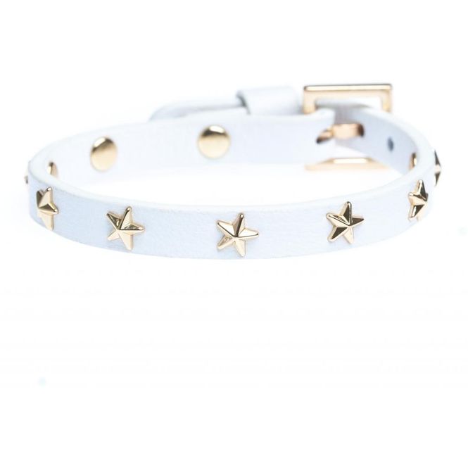 Hovedbilde Leather Star Stud Bracelet Mini White