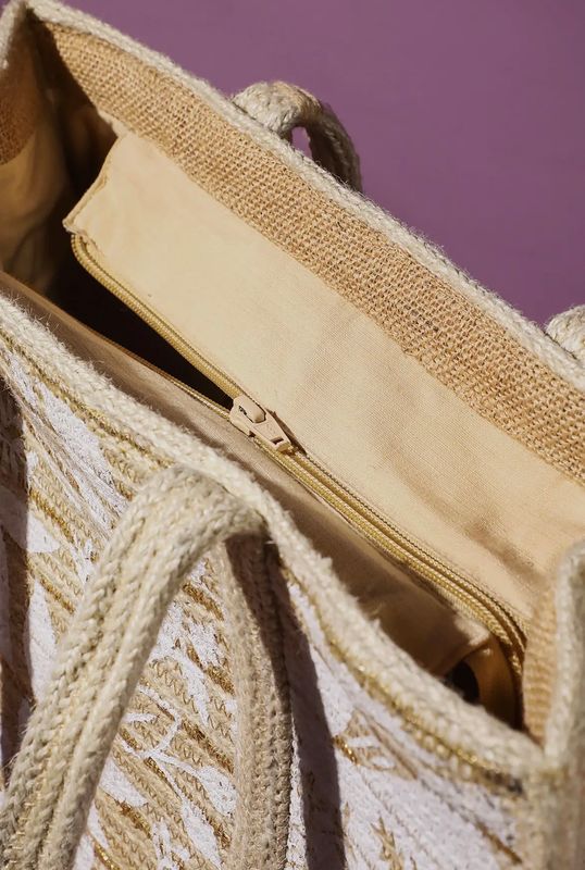 Barcelona Jute Tote Bag