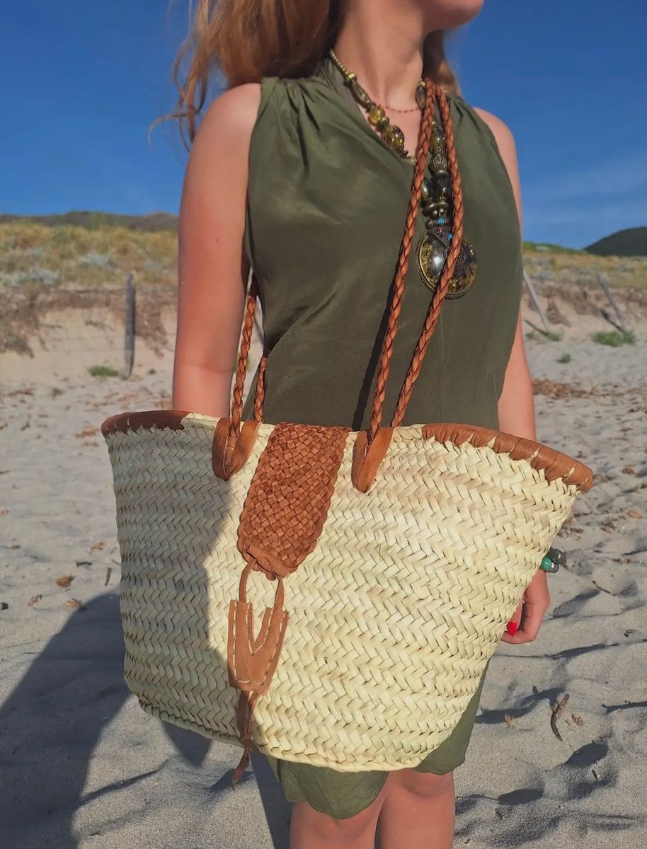 Cassis Stråveske Brun