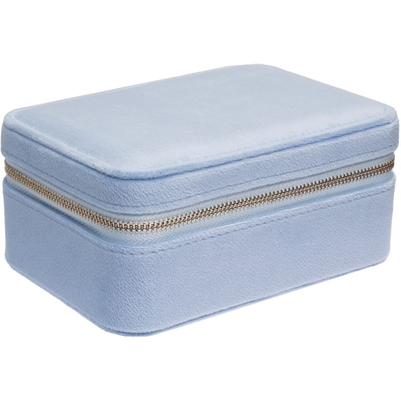 Velvet Jewellery Box Light Blue