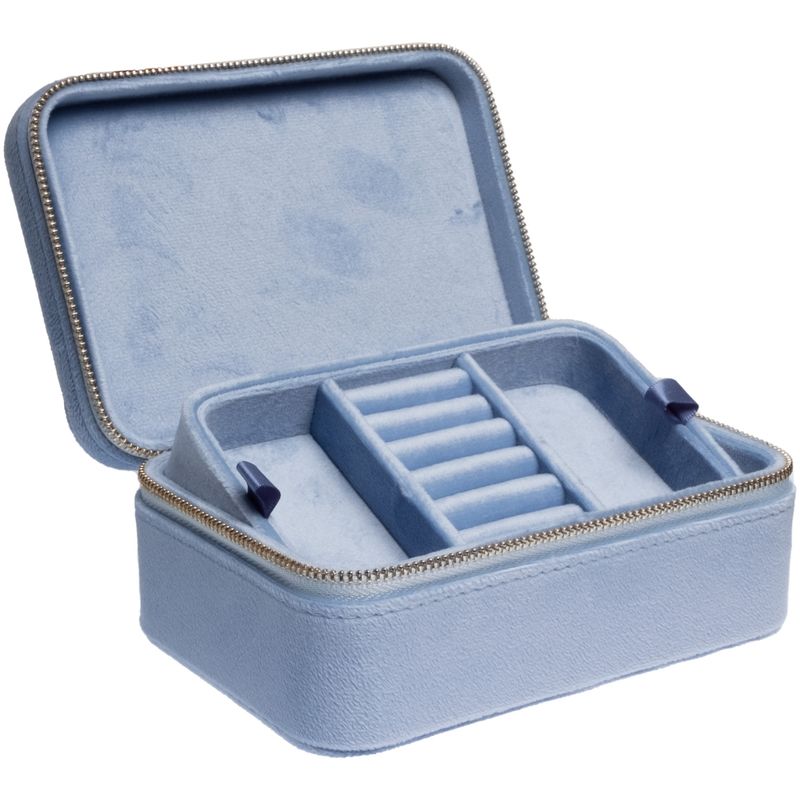 Velvet Jewellery Box Light Blue
