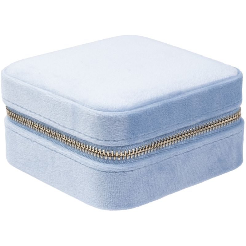 Velvet Jewellery Box Mini Light Blue