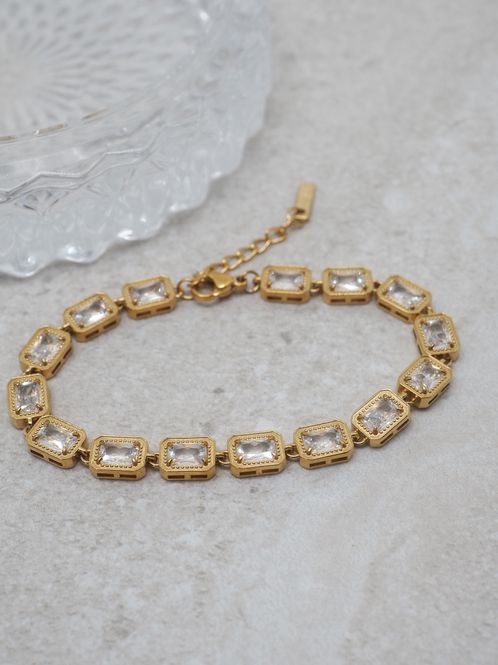 Hovedbilde Armbånd med firkantede zirkoner