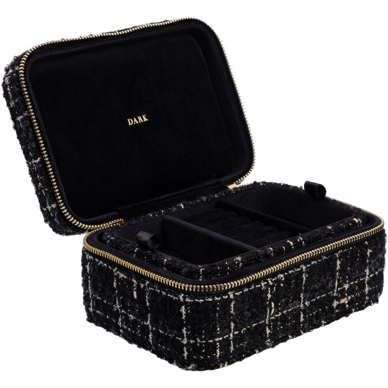 Tweed Jewellery Box Black