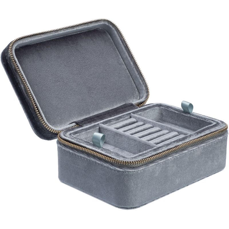 Velvet Jewellery Box Sparkled Dark Sage