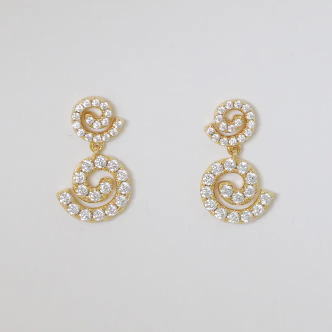 Hovedbilde Spiral Drop Gold Ørepynt